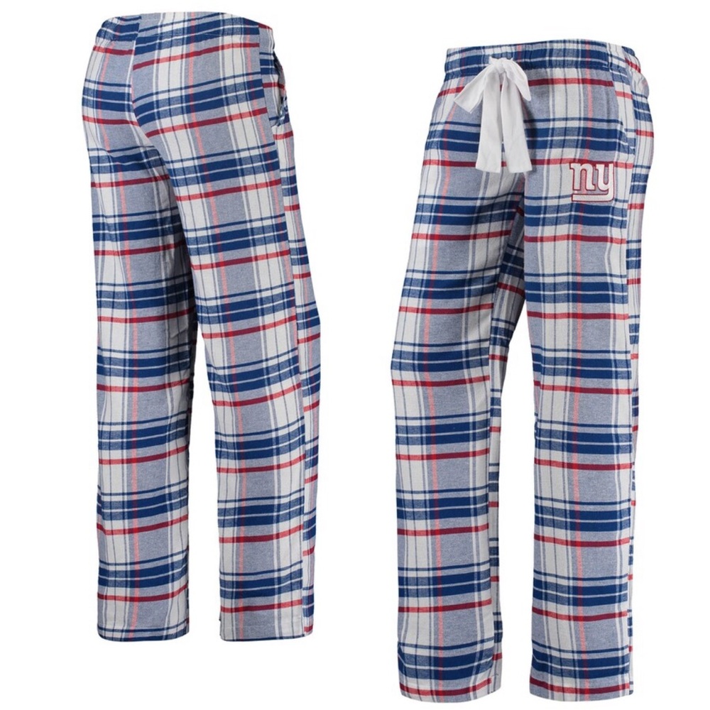 Concepts New York Giants NHL Officially Licensed Plaid Flannel Lounge Pants ❤️🤍💙
